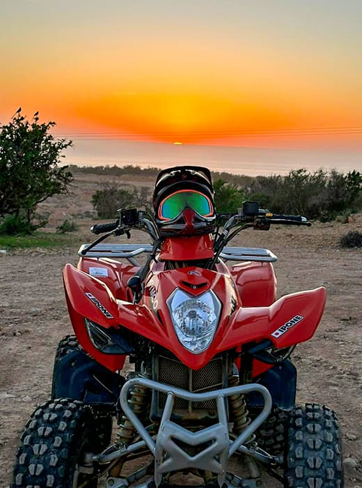 Quad at sunset near Taghazout